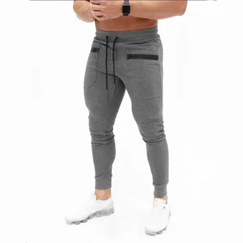 Moški Šport Dna Joggers Hlače, Bombaž Trdna Teče Pantalones Plus Velikost M-3XL Sweatpants Telovadnici Moški Fitnes Usposabljanja Trouse