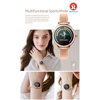 Pametno gledati ženske IP68 vodotesen dolgo pripravljenosti 1.04 palčni Zaslon Srčnega utripa smartwatch za apple andriod ios Lady Watch