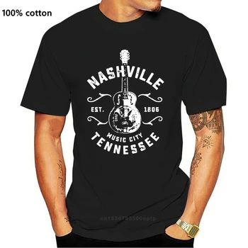 Glasba Mesto Tee Srajce Človek Enotno Tiskanja Nashville Za Velik Fant Plus Velikost Oblačila Vrhovi