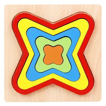 Baby Geometrijske Spoznavanja Lesene Igrače Puzzle Ploščo Ujemanje Baby Razsvetljenje Zgodnje Izobraževanje igrače M008
