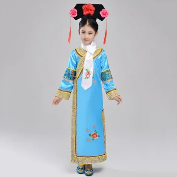 Otrok Tradicionalne Ljudske Plesne Obrabe Kitajski Slog Kostum za Dekleta Fancy Stranka Božič Otroci Tang Dinastije Han Hanfu Obleko