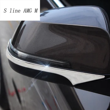 Avto Styling iz Nerjavečega Jekla Avto Rearview Mirror Trim Zajema Nalepke Za BMW Serije 5 G30 G38 Zunanjost Spremenjen Auto Dodatki