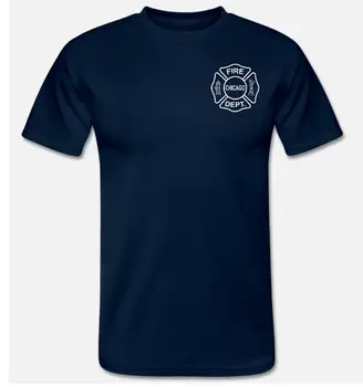2019 Moda Dvojni Stranski Chicago Fire Tv T-Shirt Gasilska T-Shirt Unisex Tee