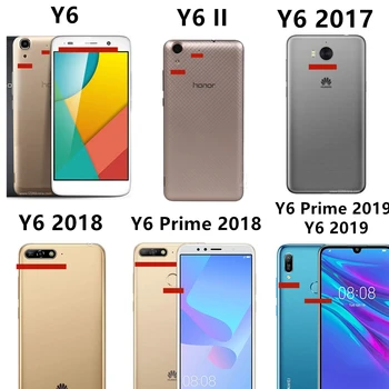 Premium Usnja Flip Cover Luksuzni Denarnice primeru za Huawei Y6 II Y6 Pro 2017 Y6 Prime 2018 2019 kartico sim tulec, telefon lupini GG