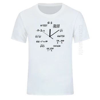 TShirt Matematiko Ura Tiskanja Smešno Moških O Neck Majica S Kratkimi Rokavi Bombaž Moški Tshirt Cool T-Shirt Mens Tee Majica