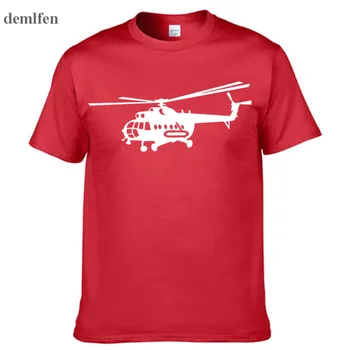 Poletje Slog Brand New Moške majice s kratkimi rokavi Novost MI-8 Helikopter ZSSR Zmago Dan natisni t-shirt Kratek Rokav Cotton Tee majice