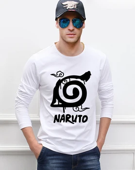 Naruto, Naruto Uzumaki Nov Prihod Moške Majice 2019 Pomlad Poletje Bombažne Majice z Dolgimi Rokavi Priložnostne Slim Fit Vrhovi Tees S-XXL