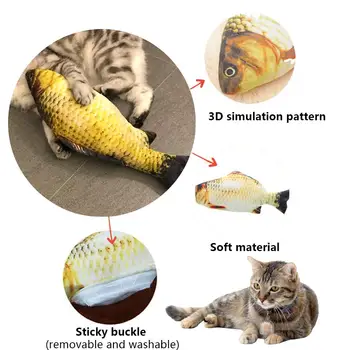 Mačja Igrača Mahajoč Ribe Električni Simulacije Ribe Igrača Catnip Mačka Žvečiti Igrača Igrača Skoki