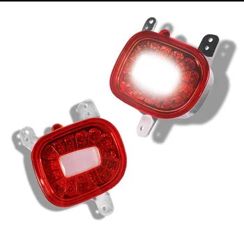IJDM 3D Optično Rdeča LED Zadnji Odbijač Reflektorji Zadaj Meglo Rep Sijalke z Belo Backup Povratne Luči Za-2019 Jeep Renegade