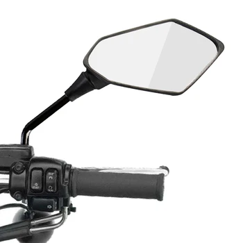 2Pcs/Par Motocikel Rearview Mirror Skuter E-Kolo Ogledal Zadnji Strani Konveksno Ogledalo, 8 mm, 10 mm Ogljikovih Vlaken Moto Ogledalo