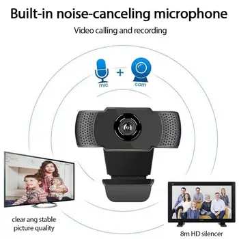 Webcame 1080P Full HD 30 FPS širokokotni USB Webcam Spletna Kamera Z Mikrofonom Za Računalnik PC Konferenca Spletna Kamera