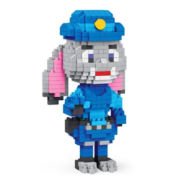 445pcs+ Mini Bloki Flash Nick Fox Judy Hopps Glavni Bogo Številke Diamond zidarske Opeke Igrače Za Otroke Darilo