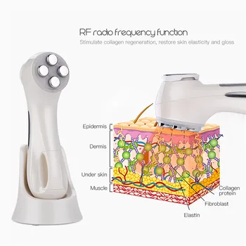 6 v 1 Ultrazvočno Ion RF EMS LED Foton Terapija Obraza Massager Pomlajevanje Kože, Lifting Obraza Vibracije Lepoto Stroj 45