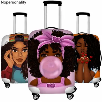 Nopersonality Afriške Umetnosti Dekle Dodatki za Potovanja, shranjevanje Prtljage Kritje Kovček za Zaščito Prtljage Prahu Kritje Stretch Tkanine 18-30inch