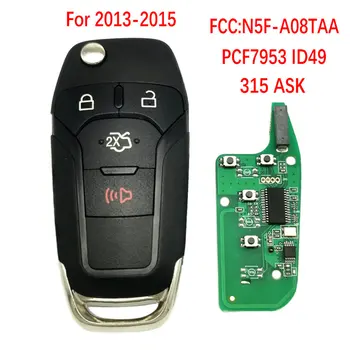 Datong Avto Daljinski Ključ Za Ford Escort ID49 Čip 315 Mhz 3+1 Gumb Auto Smart Remote Control Flip Avto Ključ