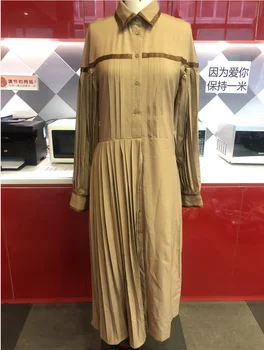 2020 Naguban Mozaik Maxi Obleko Pomlad Priložnostne Elegantna Urad Dame, Korejski, Japonski Ženske Dolge Obleke, Ženski Vestidos