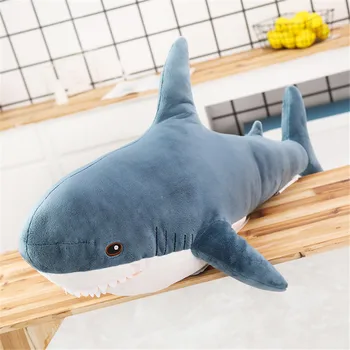 1pc 100/140 CM Velikan Velikost Plišastih Kožo morskega Psa Igrače Visoke Kakovosti Polizdelkov Izdelek Simulacije Shark Plašč Blazino za Darilo Otrok