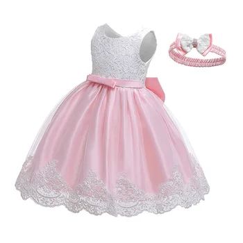 Poročno Obleko Dekleta 2-12 Let star Princess Puhasto Cvet Očesa Baby Girl Obleke Otroci Oblačila Rojstni Formales Vestidos