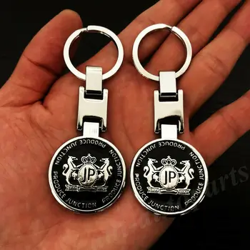 2pcs Kovinski JP Križišču Proizvajajo VIP Razkošje JDM Avto Keyring Keychain Ključnih Verige