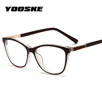 YOOSKE Anti Modra Svetloba Računalnik Očala Okvirji za Ženske Letnik Cat Eye Glasses Retro Optična Očala