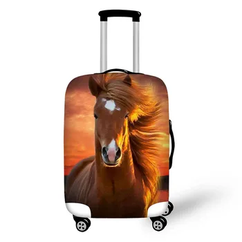 Dodatki za potovanja Kovček Zaščitne Prevleke 18-32 Palčni Elastična Prtljage Prah Kritje Primera Raztegljive Živali 3D Konjske Vzorec