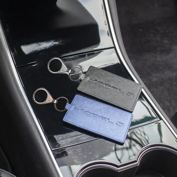 New Visoke Kakovosti Usnja, ki je Ključ Kartico Primeru Avto ključ Imetnika Zaščitnik Kritje Ključnih Verige Za Tesla Model 3 Avto Ključ Primeru