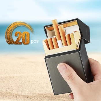 USB Lažji Kajenje Dodatki za Prenosne Kovinske Cigaret Primeru 20pcs Zlitine Cigarete Primeru Samodejno Windproof Ustvarjalne Goriva