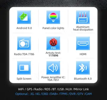 Android 10.0 4G+64 G DSP Avto Radio Multimedijski Predvajalnik Videa, Za Camry 2007-2011 Navigacija GPS 2 din dvd št.