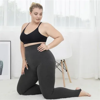 Ženska Debel Kožuh Tesen Obložene legging plus velikost 5XL Runo visoko pasu Tesen 150 kg ouc614
