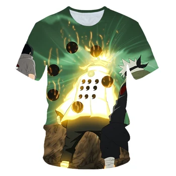 2020 Luštna 3D Cartoon Majica s kratkimi rokavi Otroci Obleke Poletje Kratek Natisnjeni Japonske Anime Naruto t-shirt Fantje Ulične Najstnik Otroci Vrhovi