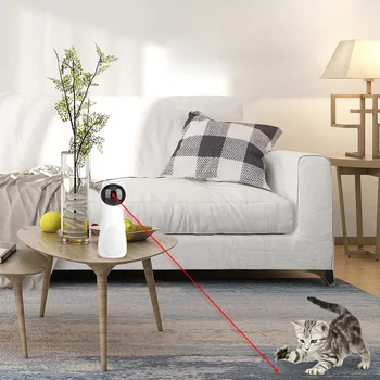 Interaktivni Pametna Mačka Laser Igrača Samodejno Preganja Lase Točke USB ChargingCats Chase Igrača, s 5 Obračanje Načini Za Mucek Smešno