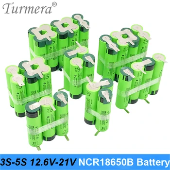 Turmera 3S 10.8 V 4S 14,4 V 5S 18V 18650 3400mAh Baterije NCR18650B 3400mAh 6800mAh za 12V 16.8 V 21V Izvijač Baterije Prilagajanje