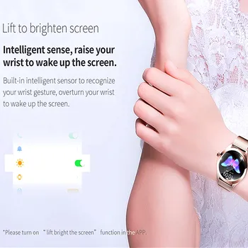 GIAUSA Pametno Gledati Ženske IP68 Vodotesen Srčnega utripa, Spremljanje Bluetooth Za Android IOS Fitnes Zapestnica Smartwatch