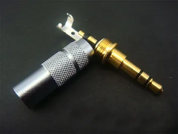 100 kozarcev DIY Avdio Priključek 3,5 mm ravne plug 3pole Zvočnik Priključek za kabel Adapter Za 6 mm Kabel