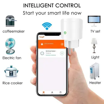 EU Smart Plug 10A/16A Wifi Smart Vtičnico Tuya Smart Življenje App Wifi Plug Delo Z Alexa Google Domov Mini IFTTT Za Android IOS