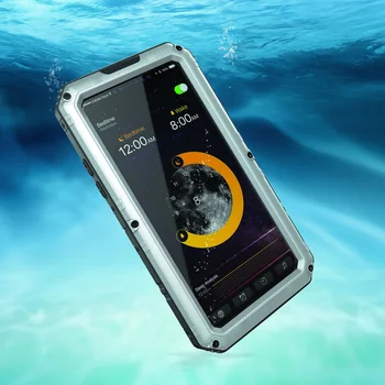 Težka IP68, Plavanje, Potapljanje Nepremočljiva Anti-knock Kovinski Primeru Telefon Za iphone X XS,Podvodni 2 Metrov