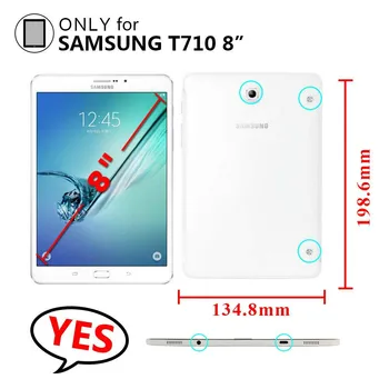 Ohišje Za Samsung Tab Galaxy S2 8.0 palčni T710 T713 T715 T719 SM-T710 SM-T715 Tablet 360 Rotacijski Primeru Nosilec Flip Usnja Kritju