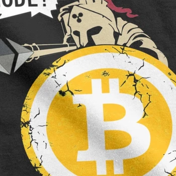 Bitcoin HODL Vaše Cryptos Cryptocurrency Smešne Majice s kratkimi rokavi Moški Fitnes Oblačila Tee Shirt Premium Bombaž T-Shirt Brezplačno Ladja