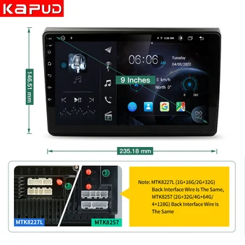 Kapud GPS 4G Android 10 avtoradio, Predvajalnik Za Fiat/Bravo 2007 2008 2009 2010 2011 2012 Navigacija Stereo DSP WIFi CSD