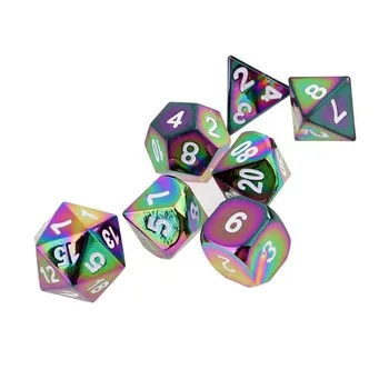 7Pcs Polyhedral Kocke je Dvakrat Barve Polyhedral Igra s Kockami za RPG Ječe in Zmaji, D4, D6, D8, D10, D12, D20 Tabela Igra