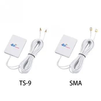 Mobilni Usmerjevalnik Širokopasovnega Kabla TS-9 Signala Ojačevalnika 28DBI 4G, 3G Zunanje Dvojno SMA Bele Navpične WIFI Priključek LTE-Antena