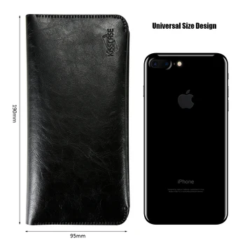 KISSCASE 6 palčni Universal Primeru Za iPhone X 8 7 6 S Plus Luksuzni Poslovni Flip Denarnico, Telefon Torbe kovčki Za Samsung Xiaomi Huawei