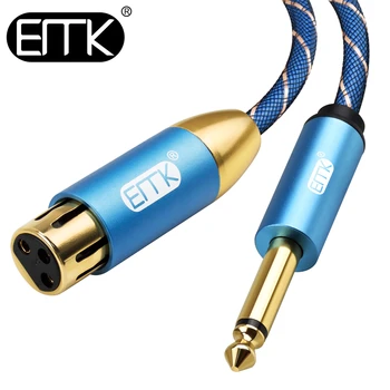 EMK Mikrofonski Kabel, XLR Ženski 1/4 Palca 6,35 mm TS Mono Moški Vtič Neuravnotežen, saj Povezujejo Kabel Mikrofon Kabel za Dinamično