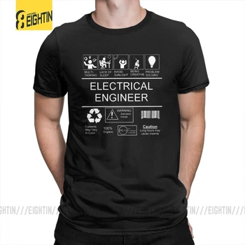 Električni Inženir Klasični Smešno Tees Kratkimi Humor T Srajce Stranka Moške Zabava Krog Vratu Čistega Bombaža Vrhovi T-Shirt Plus Velikost