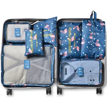 Novo 7PCS/Set Oxford Krpo Potovanja Očesa Vreče V Vrečko Prtljage Organizator Pakiranje Kocka Pripomočki za Oblačila Obutev dodatki za Potovanja