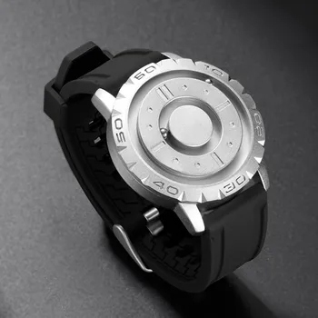 Mens Ure Top Blagovne Znamke Luksuzni Magnetni Watch Moških Quartz Človek Iz Nerjavečega Jekla Nepremočljiva Šport Silikonski Watch Relogio Masculino