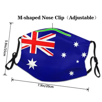 Avstralija Zastavo Masko Moški Ženske Anti Meglica Avstralski Ponos Masko Za Zaščito Respirator Stroj Usta Žarilna