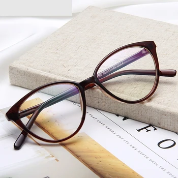 Novo Luštna Mačka Oči Očal Okvir Ženske Mode Optični Očala Za Žensko Očala Očala Okvir Oculos De Sol Feminino