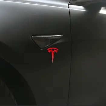 Avto Telo Logotip Nalepko Okno Center Steber Listi Etikete, Nalepke, 3D Logo Grb Oznaka Zunanjost Dekoracijo za Tesla Model 3 X S