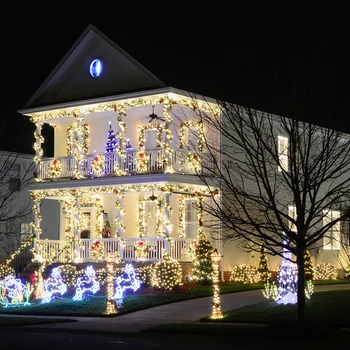 131FT 40M 400 LED Vrt Doma Stranka Novo Leto, Božič Navidad Dekoracijo na Prostem Pravljice Niz Poroko Garland LED Božični Luči